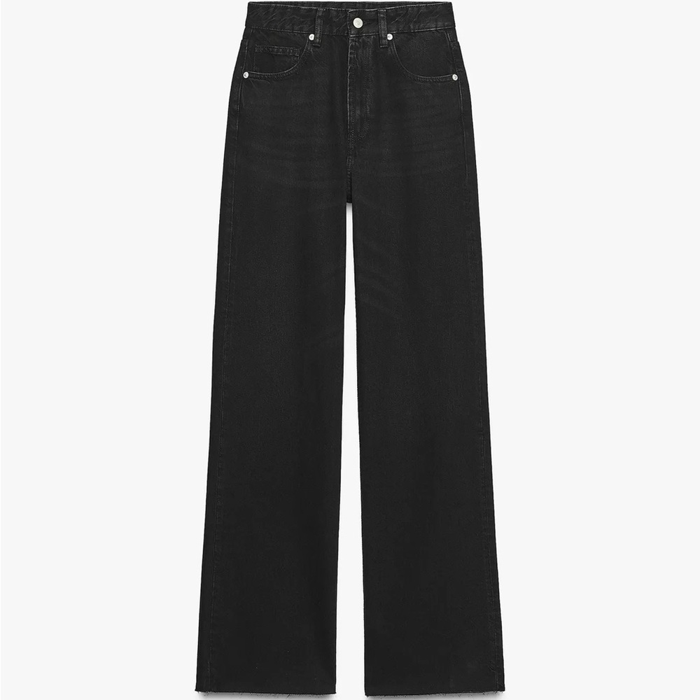 Zara TRF HIGH RISE WIDE LEG JEANS
BLACK
